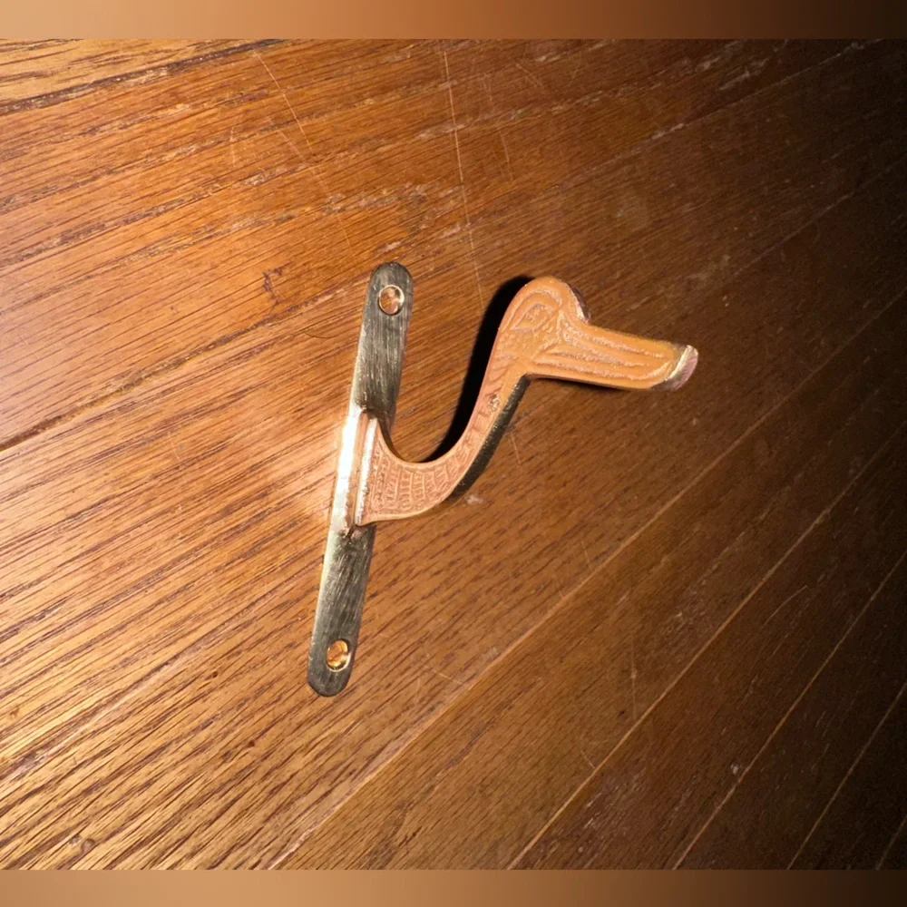 Vintage Elegant Gold Solid Brass Duck Wall Hook